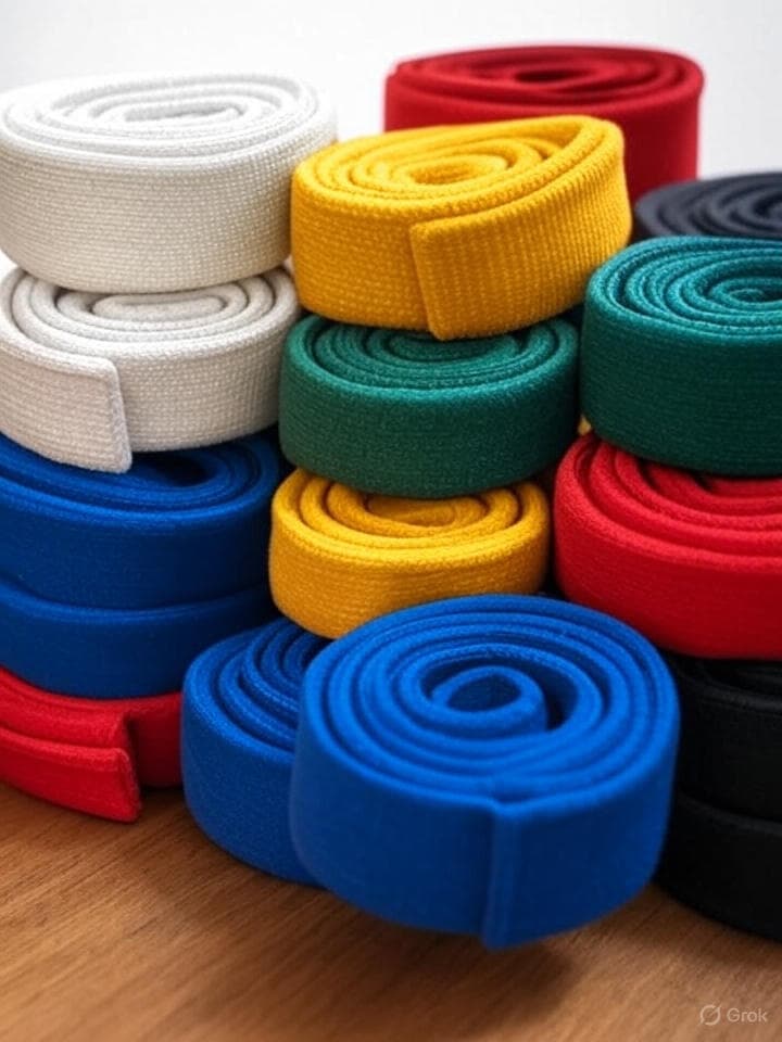 Official Samma Martial Arts Belts – Full Color Set (White to Black) - Image 1